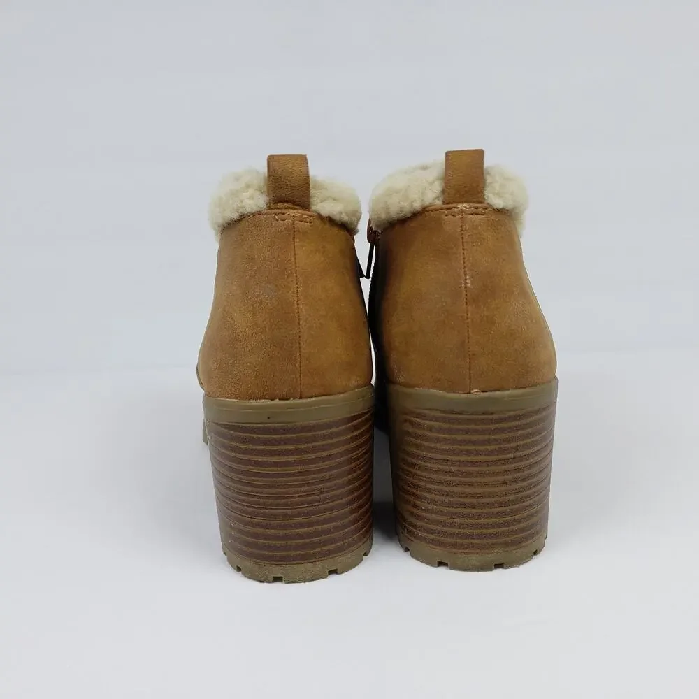 LifeStride Marilyn Womens Size 10 Brown Faux Fur 2.75